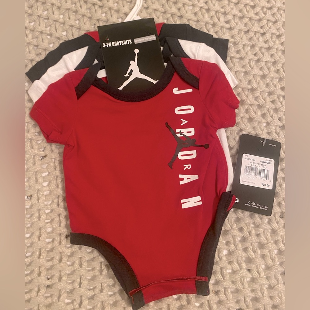 Jordan 3pc. Newborn Onesies